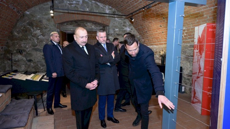 Azərbaycan və Slovakiya prezidentləri Bratislavada Devin qəsrində oldular - Fotolar
