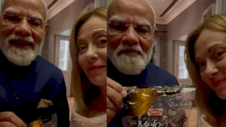Modi Melonini bir konfetlə “aldatdı” -   VİDEO
