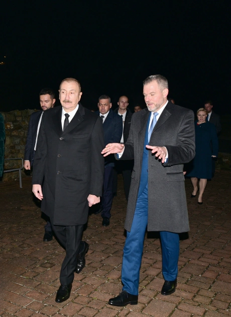 Azərbaycan və Slovakiya prezidentləri Bratislavada Devin qəsrində oldular - Fotolar