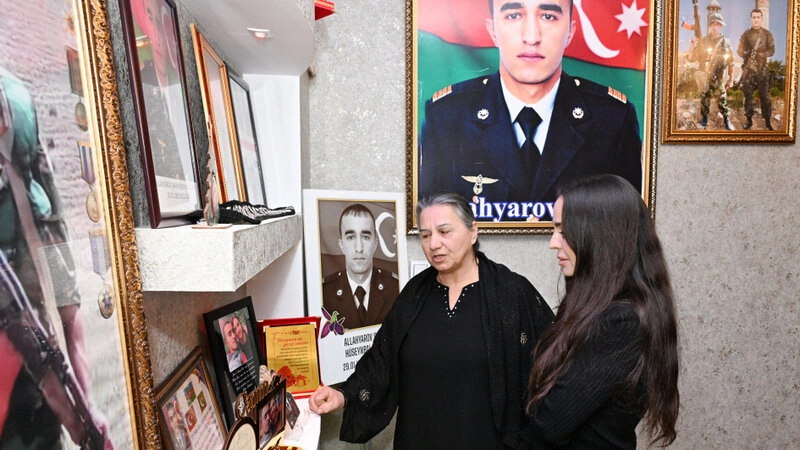 Leyla Əliyeva şəhid ailəsini ziyarət etdi - FOTO
