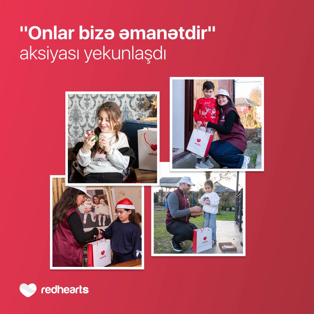 Qırmızı Ürəklər Fondunun “Bayram səbəti” aksiyası 300-dən çox ailəyə sevinc bəxş etdi