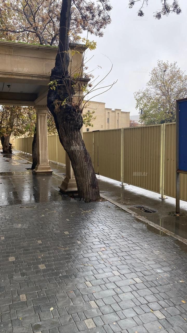 Bakının məşhur parkinqi bağlandı - FOTO