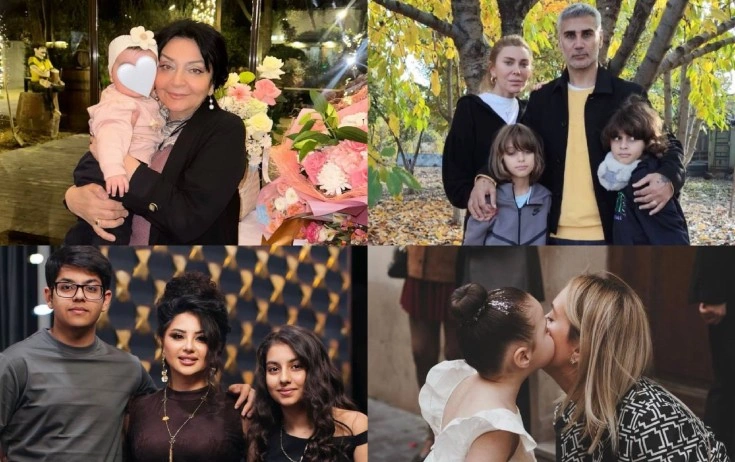 Bayram günü övladları ilə görüntülər paylaşdılar