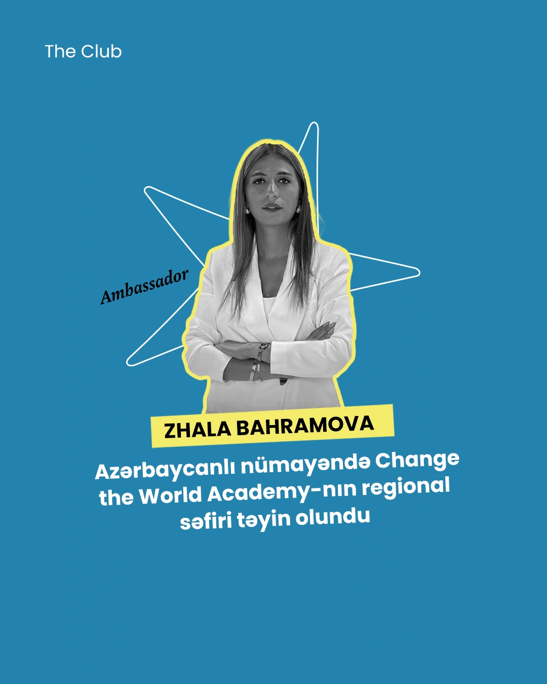 Azərbaycanda beynəlxalq təhsil platformasının rəhbəri Change the World Academynin Mərkəzi Asiya və Qafqaz regionu üzrə səfiri seçilib