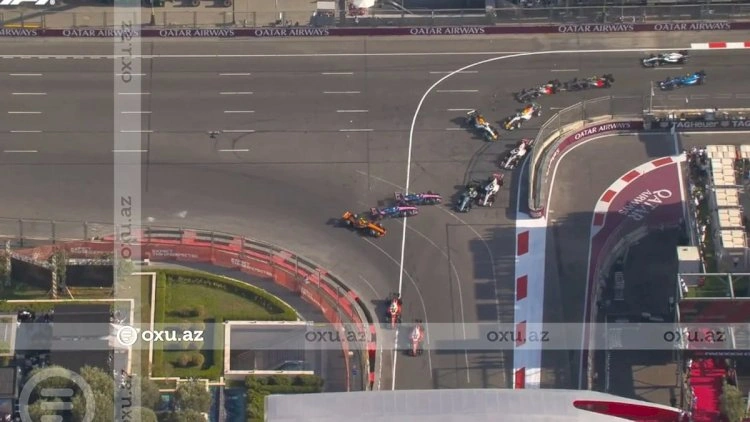 Bakıda keçirilən “Formula 1” yarışında   ZƏNCİRVARİ QƏZA