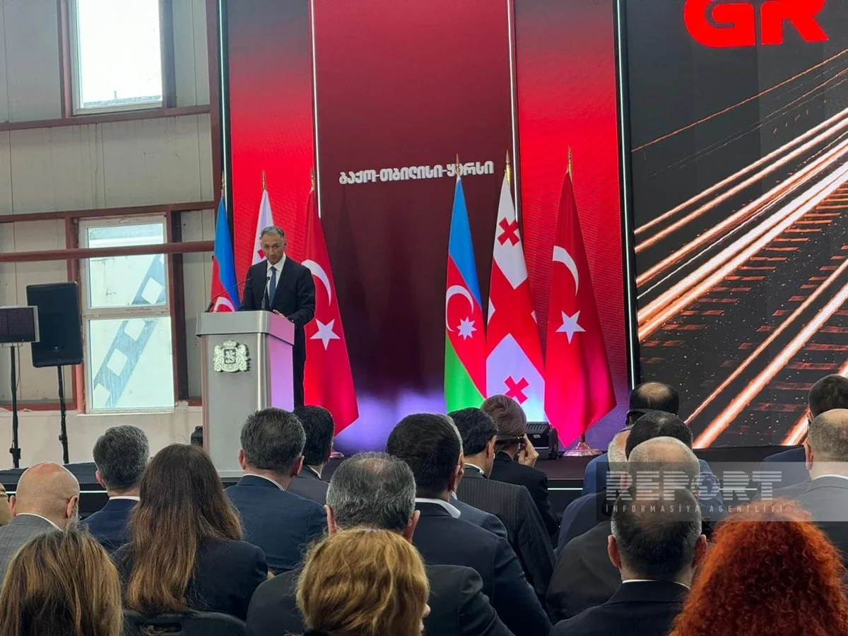 BTQ dəmir yolunun rəsmi açılışı oldu - FOTOLAR