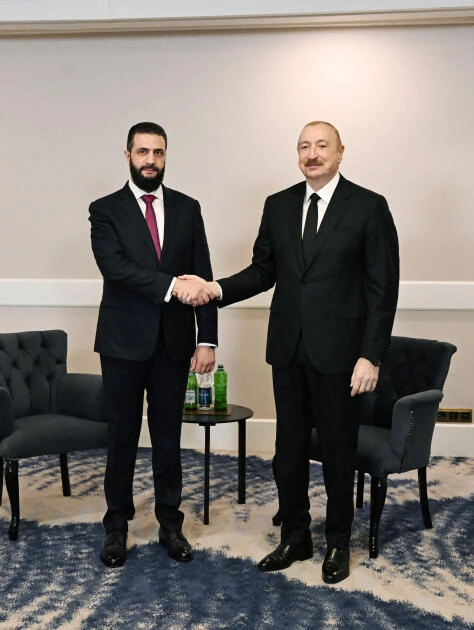 Prezident İlham Əliyevin Antalyada Suriyanın keçid dövrü Prezidenti ilə görüşü olub - FOTO