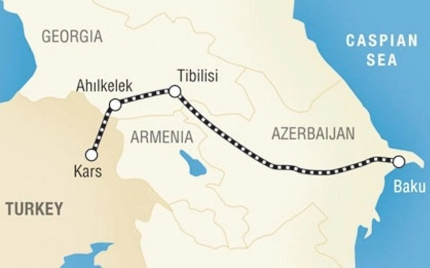 BTQ dəmir yolunun rəsmi açılışı oldu - FOTOLAR