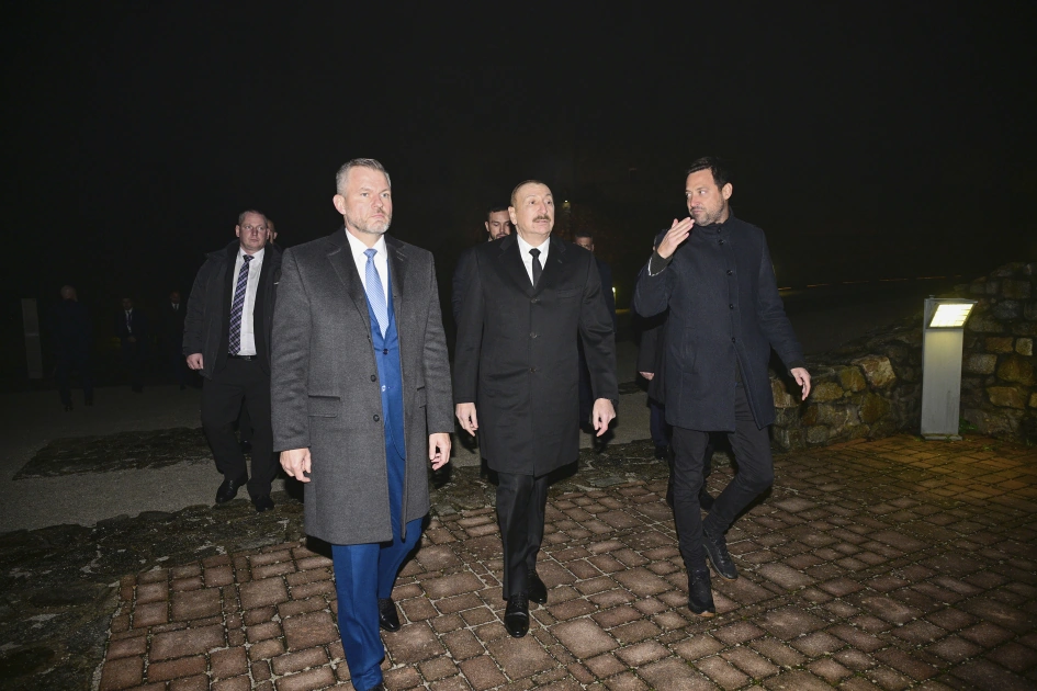 Azərbaycan və Slovakiya prezidentləri Bratislavada Devin qəsrində oldular - Fotolar