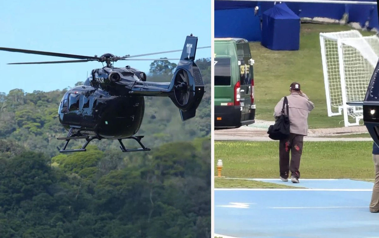 Neymar toplanışa şəxsi helikopteri ilə gəldi - VİDEO