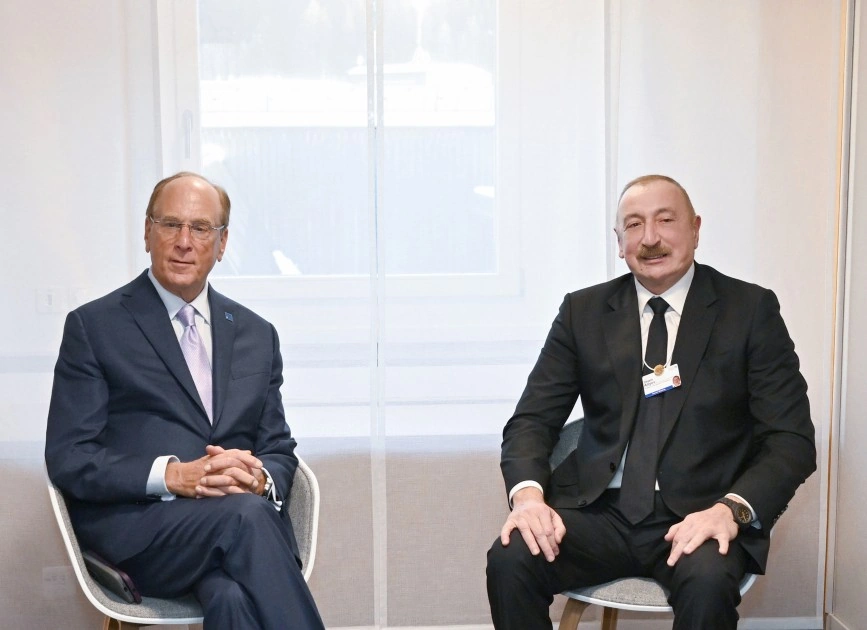 Prezident Davosda daha bir görüş keçirdi - FOTOLAR