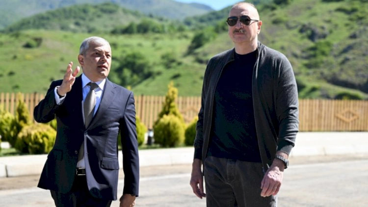 İlham Əliyev Şuşanın Böyük Qaladərəsi kəndində -   FOTOLAR
