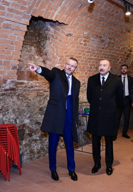 Azərbaycan və Slovakiya prezidentləri Bratislavada Devin qəsrində oldular - Fotolar