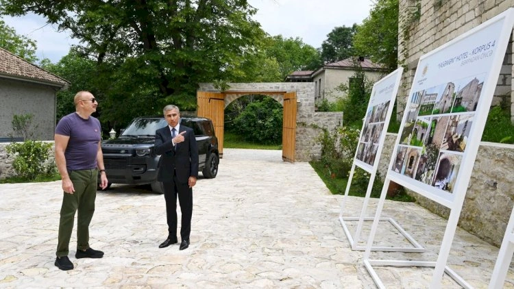 İlham Əliyev Şuşada “Yasəmən” hotelinin yeni korpusları ilə tanış oldu
