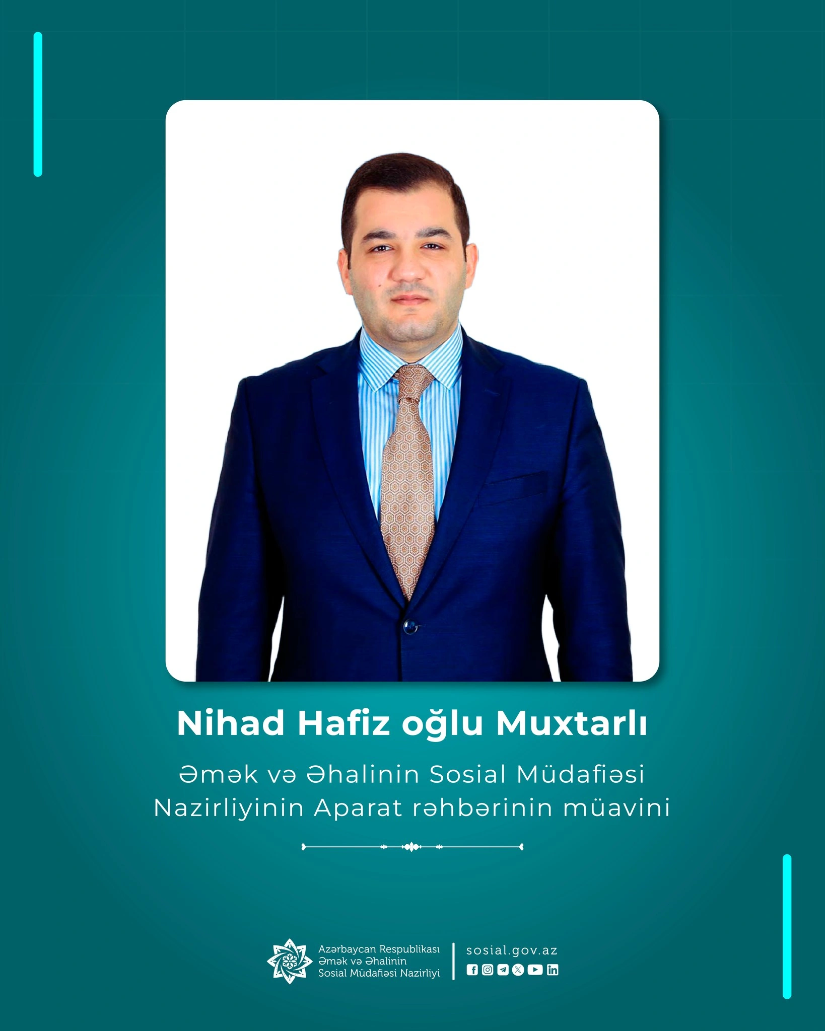 Nihad Muxtarlı Aparat rəhbərinin müavini təyin olundu