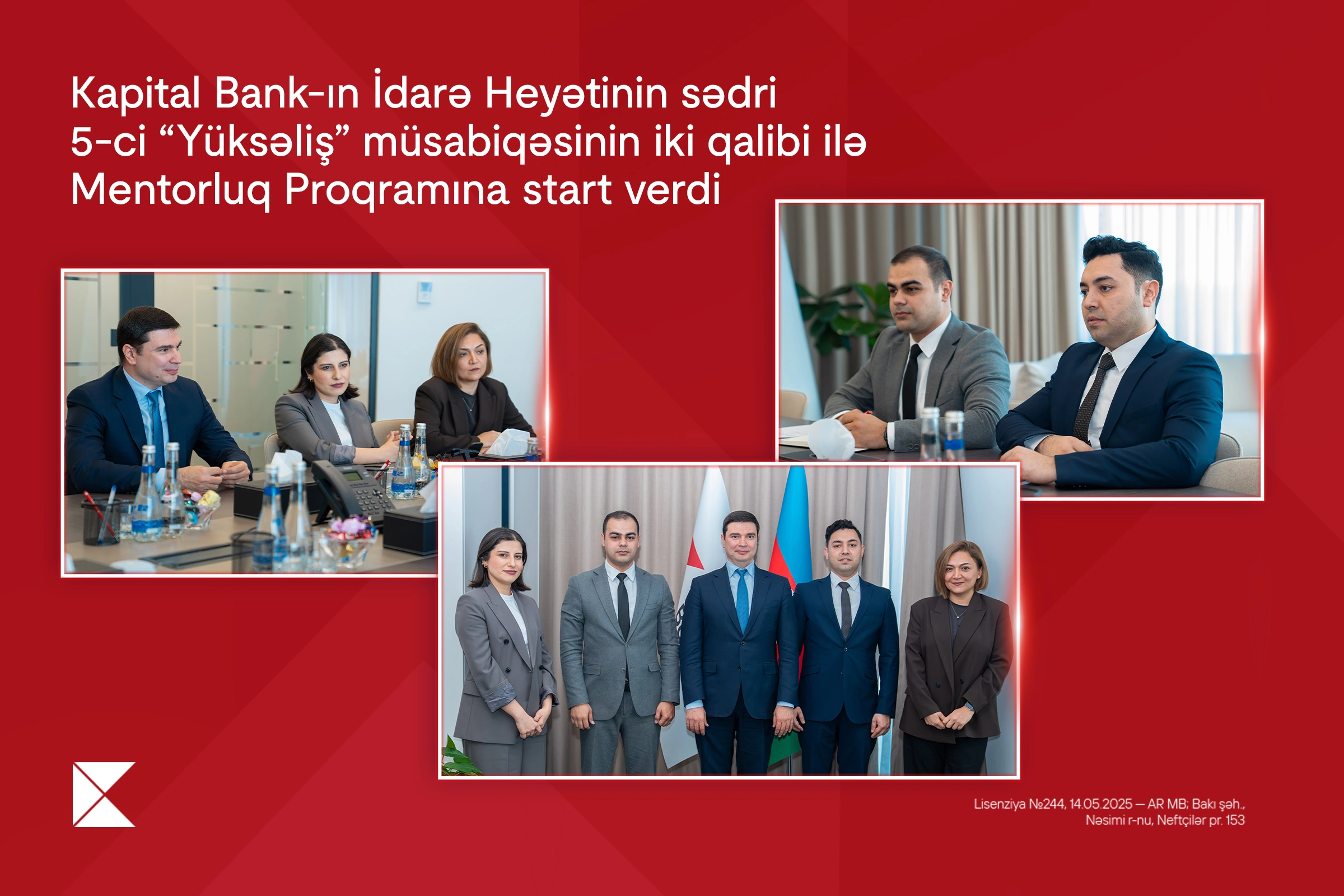 Fərid Hüseynov “Yüksəliş” müsabiqəsinin iki qalibi ilə Mentorluq Proqramına start verdi