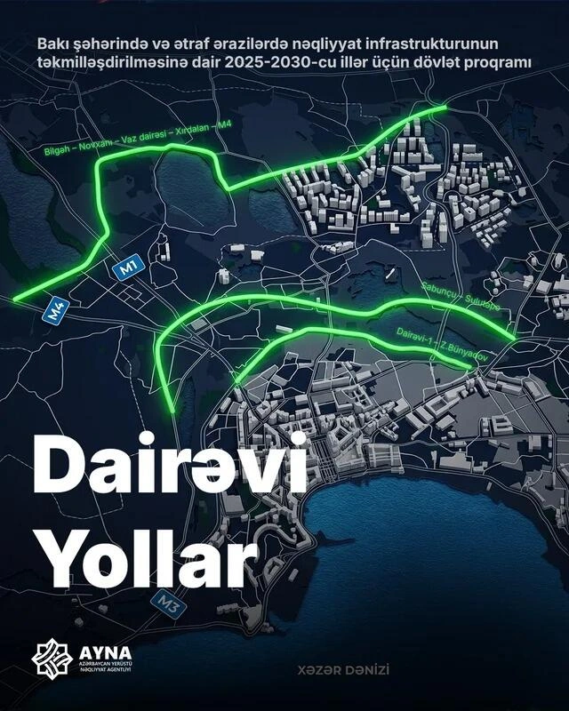 Sürücülərə ŞAD XƏBƏR - Yeni dairəvi yollar tikiləcək - FOTO