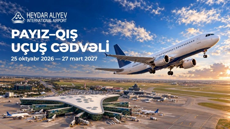 Heydər Əliyev Beynəlxalq Aeroportu oktyabrın 25-dən payız-qış uçuş cədvəlinə keçir