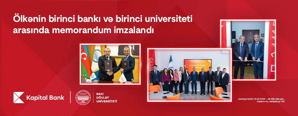 Ölkənin birinci bankı və birinci universiteti arasında memorandum imzalandı