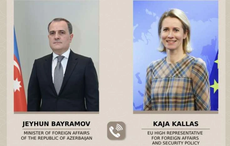 Ceyhun Bayramov Kaya Kallas ilə danışdı