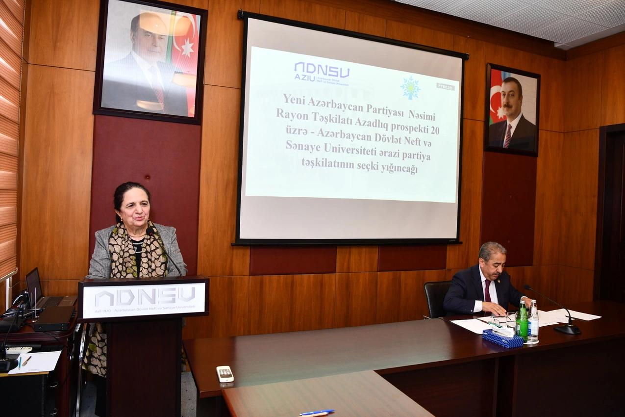 Azərbaycan Dövlət Neft və Sənaye Universiteti ərazi partiya təşkilatına sədr seçilib