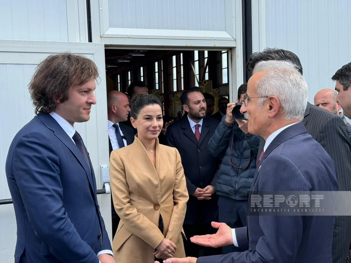 BTQ dəmir yolunun rəsmi açılışı oldu - FOTOLAR