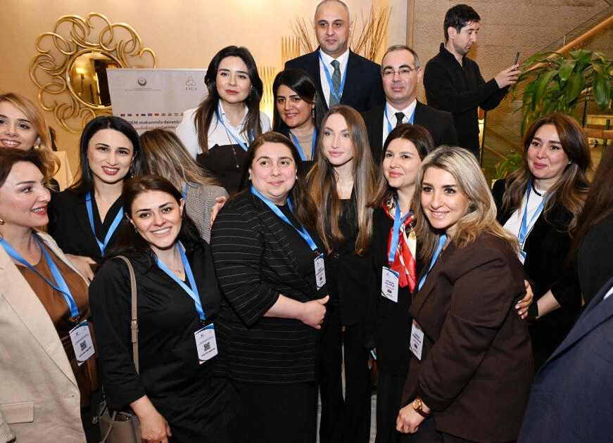 Leyla Əliyeva AQEM çərçivəsində keçirilən beynəlxalq konfransın açılış mərasimində çıxış edib - FOTO