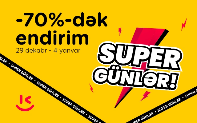 “Kontakt”da ilin son və ən böyük endirimləri başladı:7 GÜN 70%-DƏK ENDİRİM