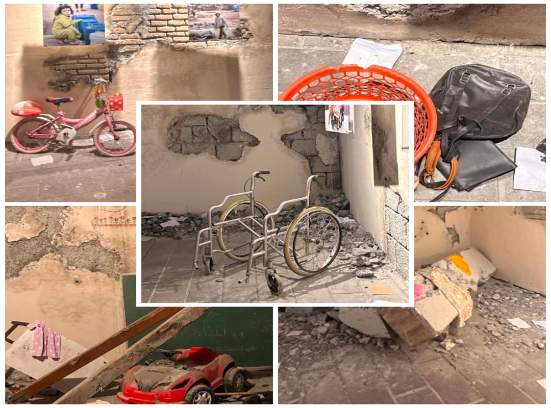 Toz basmış əlil arabası, sahibsiz oyuncaqlar... - Qəzza Evindən FOTOREPORTAJ