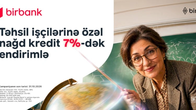 Təhsil işçilərinə nağd pul kreditində 7%-dək endirim