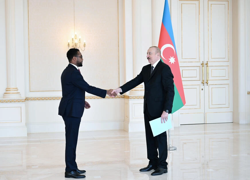 Prezident İlham Əliyev Somalinin Azərbaycana yeni təyin olunmuş səfirini qəbul edib - FOTO