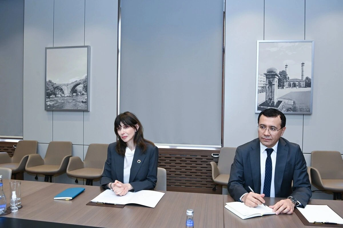 Ceyhun Bayramov Vladanka Andreyevanı qəbul etdi