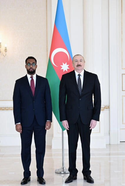 Prezident İlham Əliyev Somalinin Azərbaycana yeni təyin olunmuş səfirini qəbul edib - FOTO