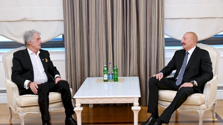 İlham Əliyev Ukraynanın sabiq Prezidenti ilə görüşdü -   FOTO