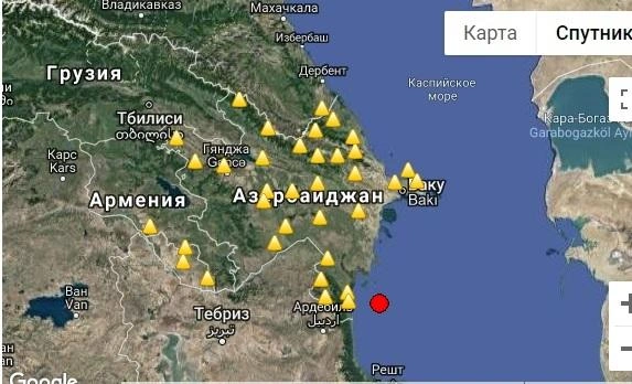 Azərbaycanda zəlzələ oldu