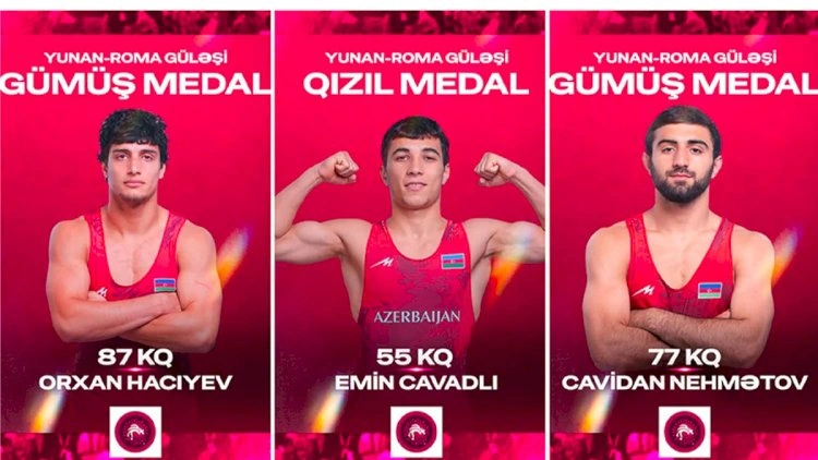 Azərbaycan güləşçiləri Avropa çempionatına 3 medalla başladılar