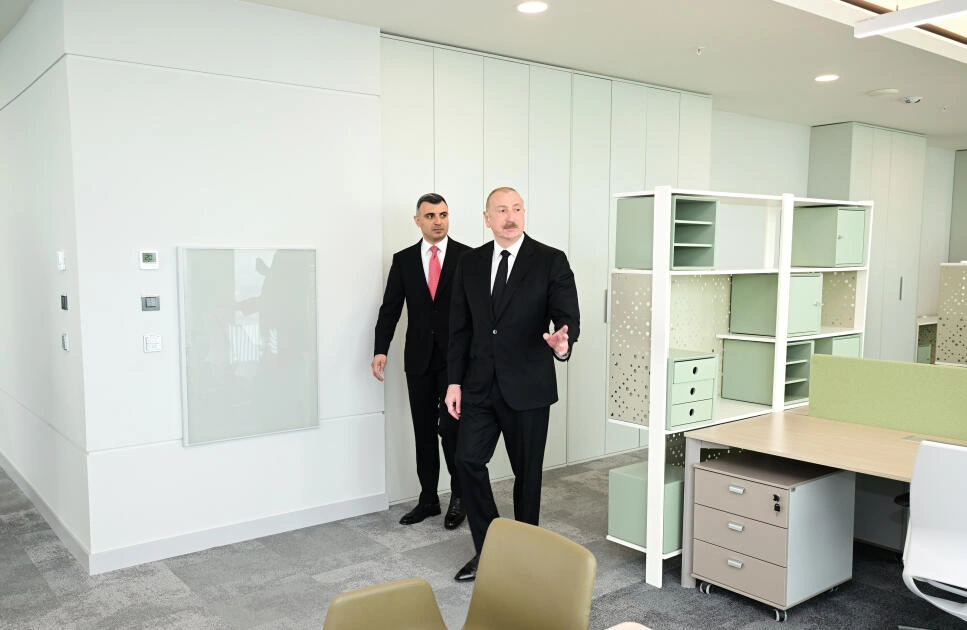 Prezident İlham Əliyev Mərkəzi Bankın yeni binasının açılışında iştirak edib - FOTO