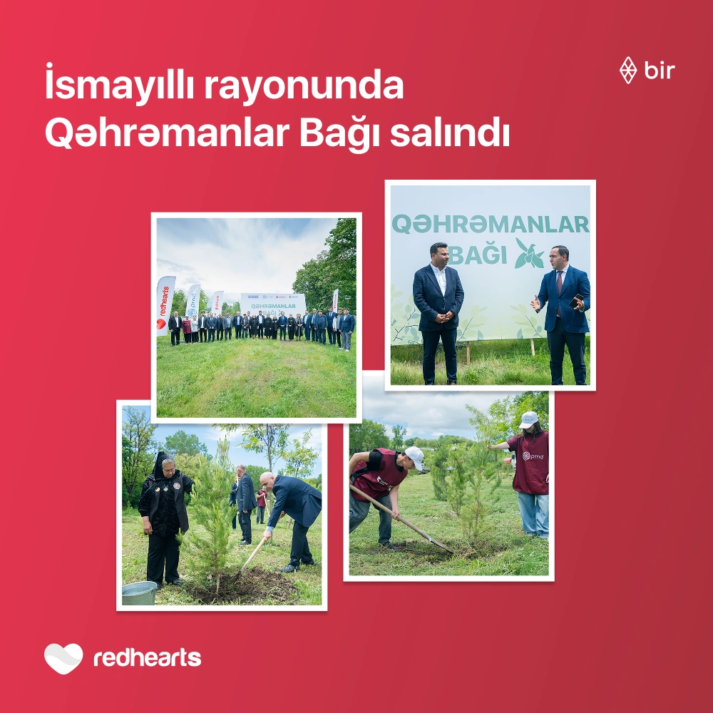 İsmayıllıda 189 şəhidin xatirəsinə “Qəhrəmanlar Bağı” salındı