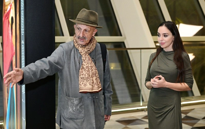 Leyla Əliyeva “Yüksələn işıq” sərgisində - FOTO