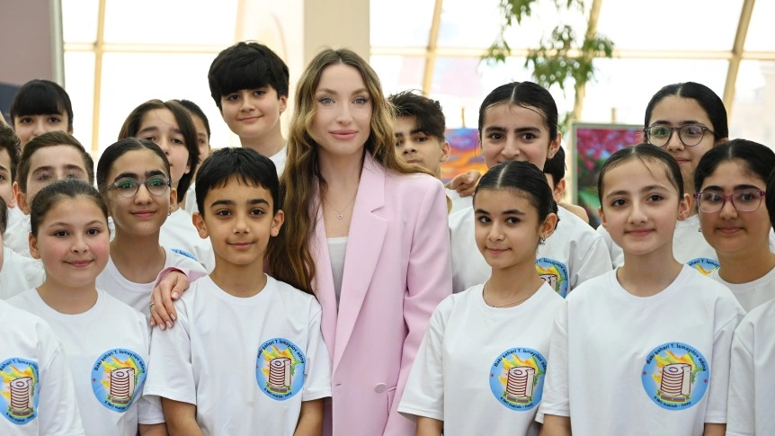 Alena Əliyeva olimpiadanın final mərhələsini izlədi - FOTOLAR