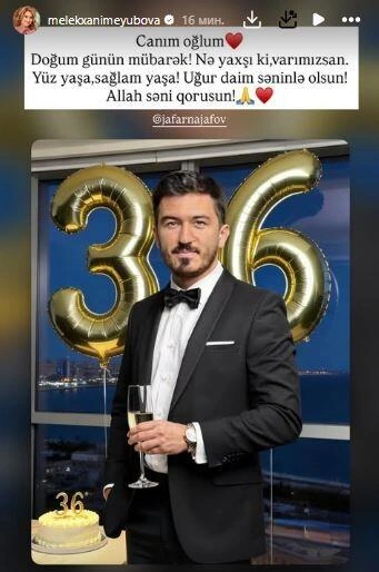 Mələkxanım Eyubovadan oğlu ilə bağlı paylaşım - FOTO