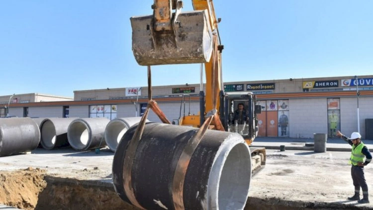 Xırdalanın kanalizasiya sistemi   yenilənir