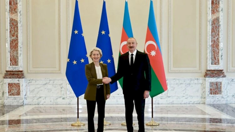 Prezident İlham Əliyevin Ursula fon der Lyayenlə təkbətək görüşü oldu   - FOTOLAR