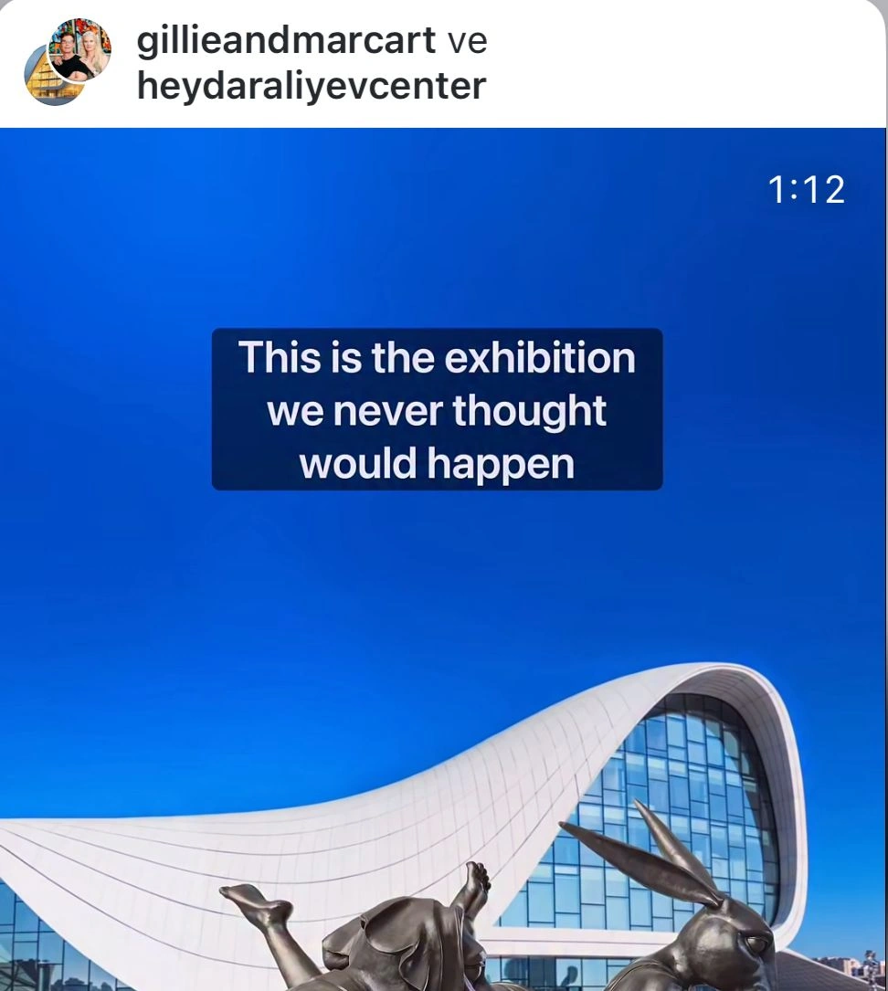 Dünyaca məşhur amerikalı heykəltəraşlar Heydər Əliyev Mərkəzindən yazdı