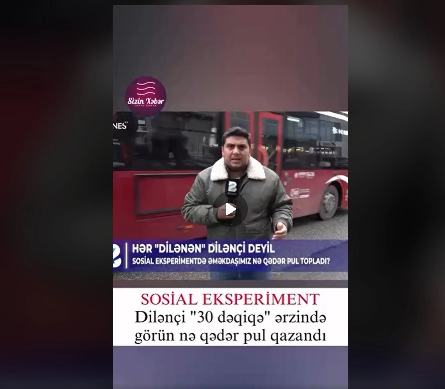 Dilənçilər aylıq 10 min qazanırmış - Sosial EKSPERİMENT