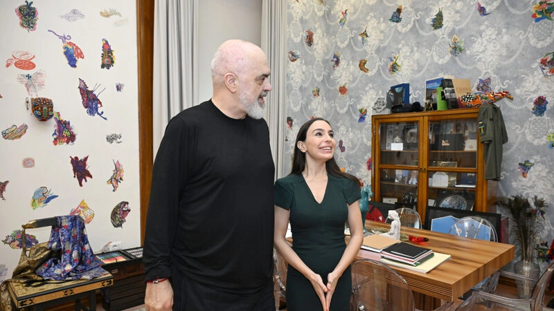 Leyla Əliyeva Tiranada Albaniyanın Baş naziri Edi Rama ilə görüşüb -FOTO