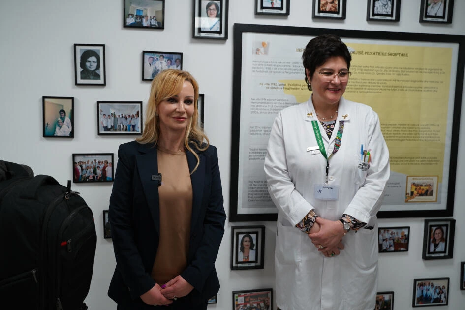 Leyla Əliyevanın təşəbbüsü ilə Albaniyada Xəstəxana Mərkəzinin pediatrik sedasiya otağı istifadəyə verilib - FOTO