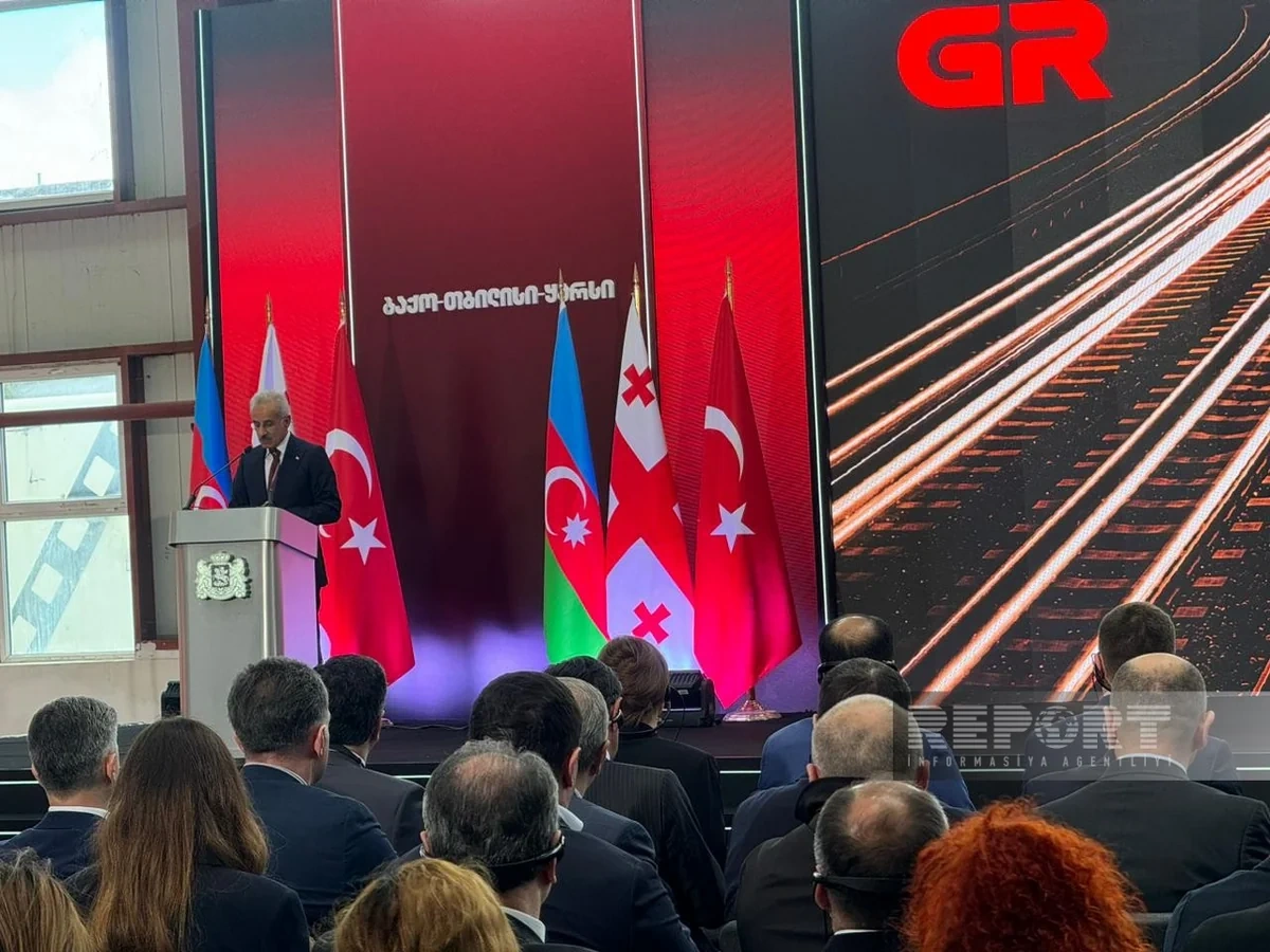 BTQ dəmir yolunun rəsmi açılışı oldu - FOTOLAR