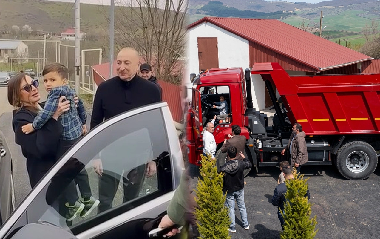Prezident balaca Ayazın ailəsinə “Kamaz” hədiyyə etdi - VİDEO