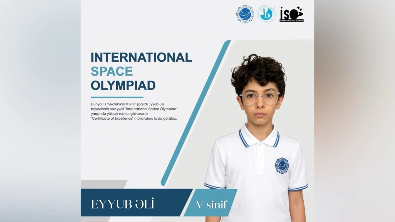 Dünya İB məktəbinin şagirdi Eyyub Əli beynəlxalq olimpiadanın qalibi oldu – FOTO